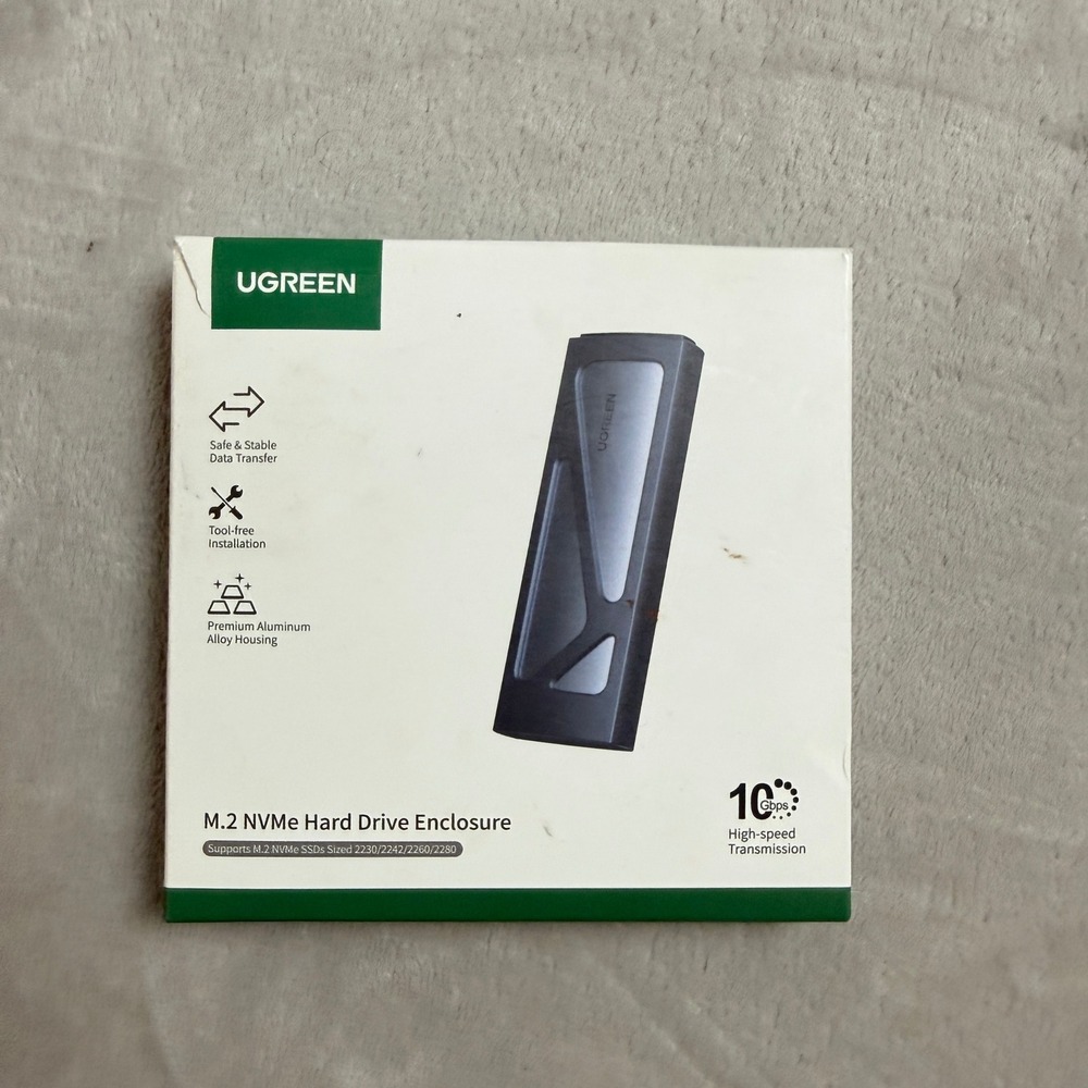 UGREEN 90541 M.2 NVMe SSD Enclosure USB-C 10Gbps Aluminum External Drive Case